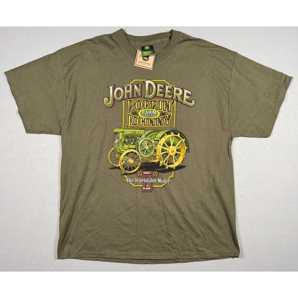 John Deere Poppin' Johnny Green T-Shirt  - Size XL - NEW With Tags - 100% Cotton